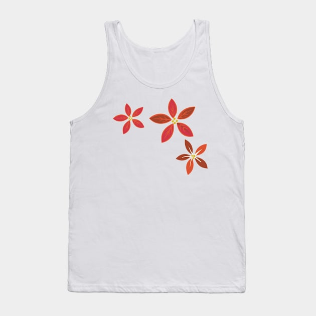 Poinsettia Splash Tank Top by SWON Design